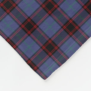 Cobertor De Velo Rutherford azul e preto do clã e Tartan Home