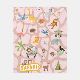 Cobertor De Velo Safari Adventure Fleece Blanket - Explore o Selvag