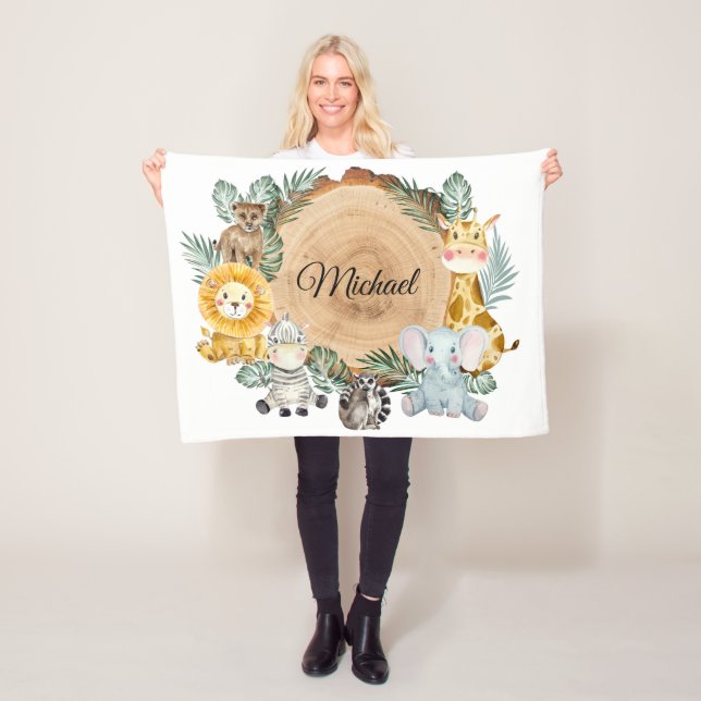 Cobertor De Velo Safari Animal Bebê (In Situ)
