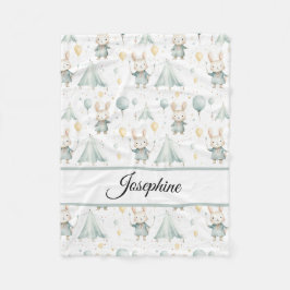 Cobertor De Velo Sage Bunny Sonhos Personalizados para Bebê