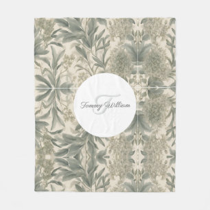 Cobertor De Velo Sage Green Floral Elegante