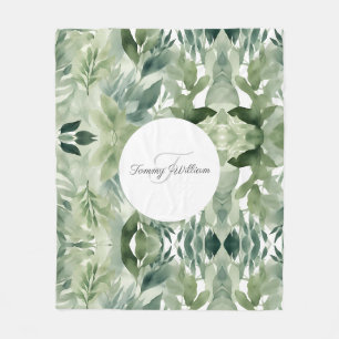 Cobertor De Velo Sage Green Floral Elegante