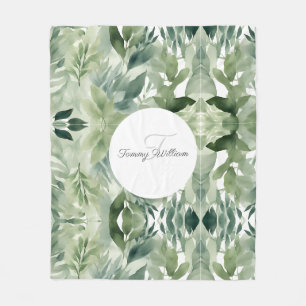 Cobertor De Velo Sage Green Floral Elegante