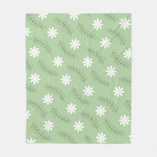 Cobertor De Velo Sage Green Tropical Floral Primavera Verão