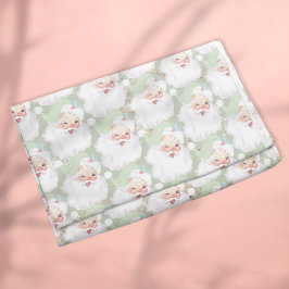 Cobertor De Velo Sage Green Vintage santa claus pisando natal