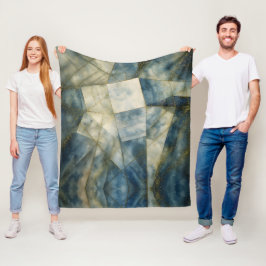 Cobertor De Velo Sage Olive Green Dourado Geométrico Abstrato natur