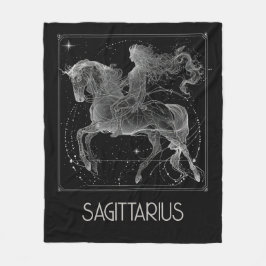 Cobertor De Velo Sagittarius Constelação Zodiac Fleece Blanket