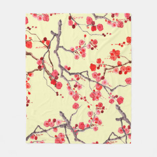 Cobertor De Velo Sakura Blossom Watercolor Padrão Sem Costura