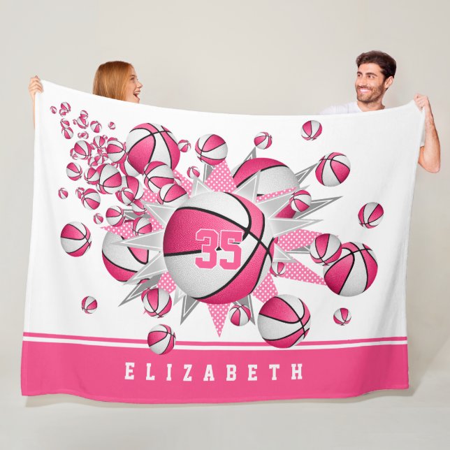 Cobertor De Velo sala de esportes branca rosa rebentando bola de ba (In Situ)