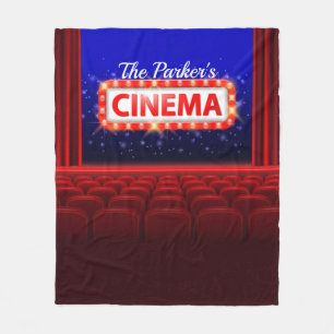 Cobertor De Velo Sala Personalizada da Família Cinema em Cinema