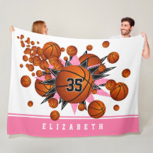 sala preta cor-de-rosa decor basketball estrelas