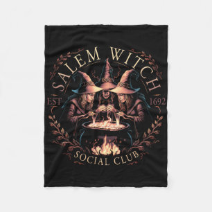 Cobertor De Velo Salem 1692 Social Club Witch Halloween Witchy Wome