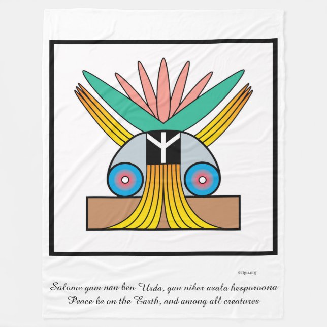 Cobertor De Velo Salome Peace Symbol & Meditation Mantra Poster (Frente)