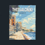 Cobertor De Velo Salónica Grécia Art Vintage<br><div class="desc">Viagem de vetor retrovetor de Salónica. Tessalónica é uma cidade portuária grega no Golfo Térmico do Mar Egeu.</div>