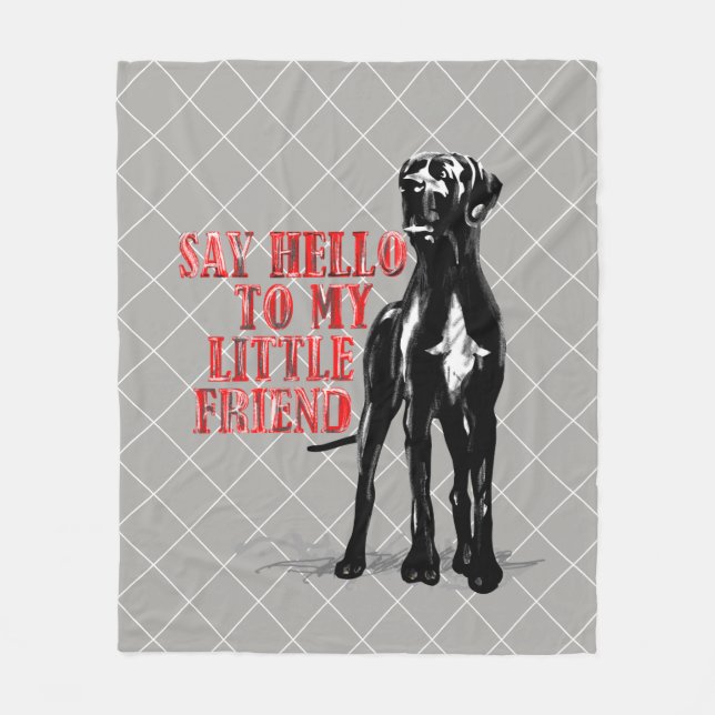 Cobertor De Velo Salute engraçado de Great Dane (Frente)