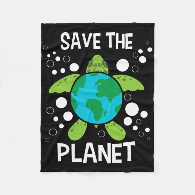 Cobertor De Velo Salvar o planeta - Proteção Ambiental Terra D (Frente)