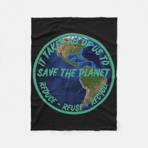 Cobertor De Velo Salvar O Planeta Reciclar Dia Da Terra Ambiental