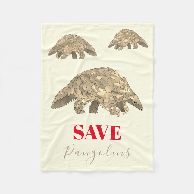 Cobertor De Velo Salve os Pangolins (Frente)
