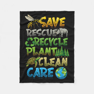 Cobertor De Velo Salve resgate recicle planta limpa cuida dia da te