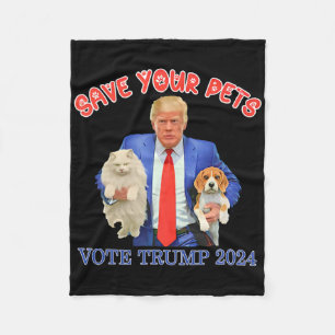Cobertor De Velo Salve Seus Animais Vote Em Trump Eleição EUA Citaç