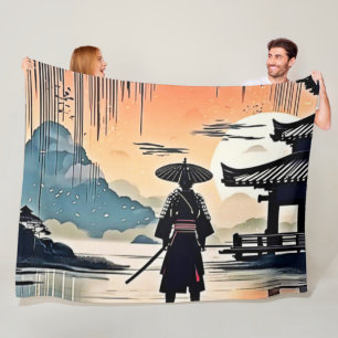 Cobertor De Velo Samurai Sunset: Viagem Refletiva