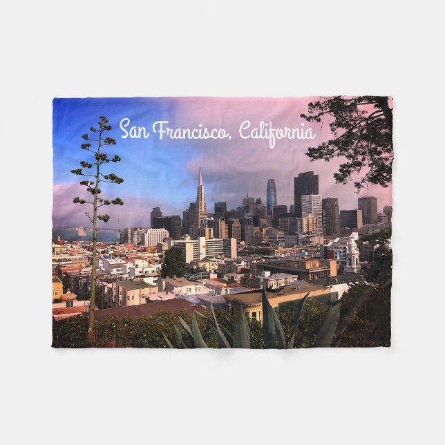 Cobertor De Velo San Francisco Skyline #12 Fleece Blanket (Frente (Horizontal))