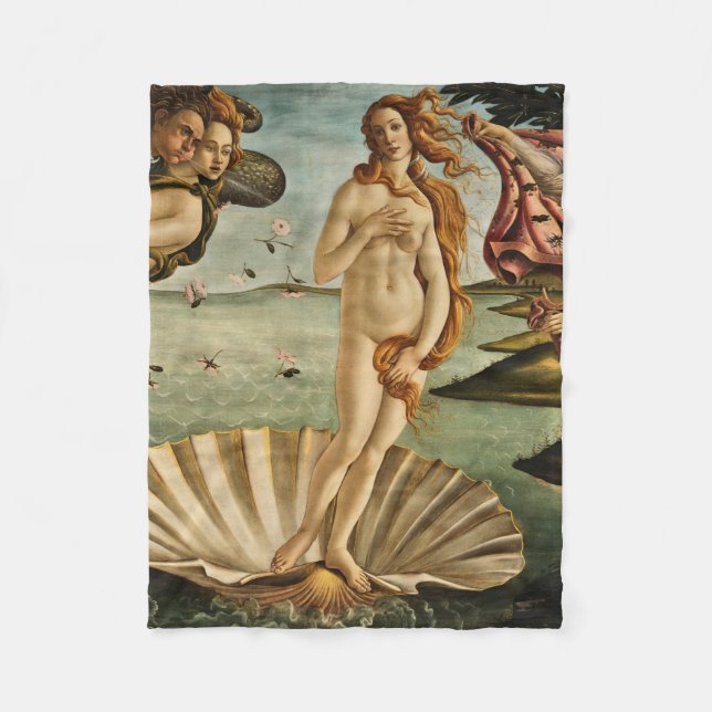 Cobertor De Velo Sandro Botticelli - O Nascimento de Vênus (Frente)