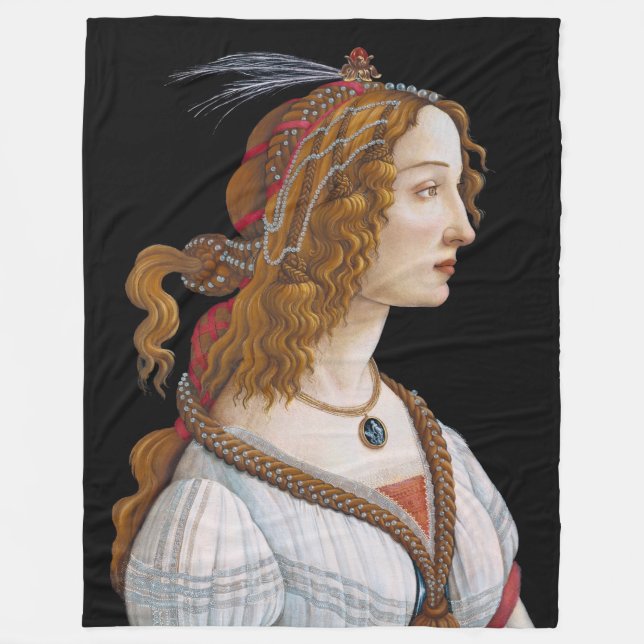 Cobertor De Velo Sandro Botticelli - Retrato de Simonetta Vespucci (Frente)