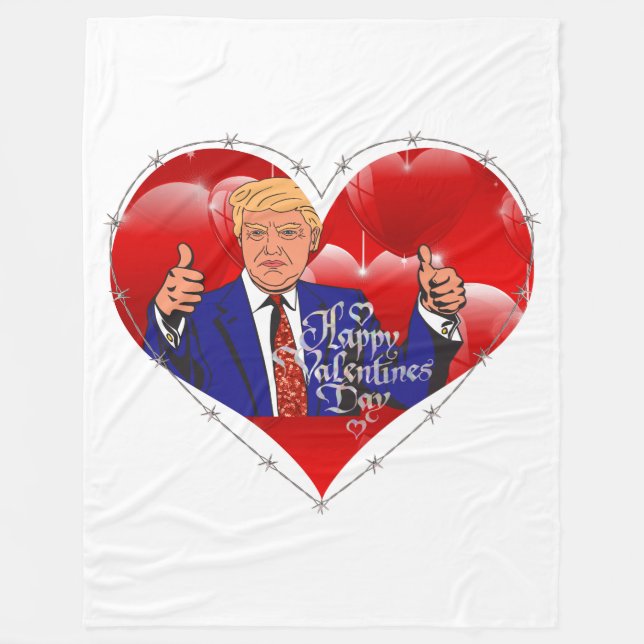 Cobertor De Velo sanduíche do doald trump (Frente)