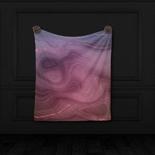 Cobertor De Velo Sangria Strata   Moody Pink e Purple Luxe Agate