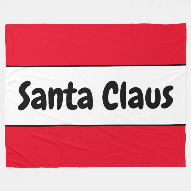 Cobertor De Velo SANTA CLAUS Retro Festivo Vermelho Brilhante Banha (Frente (Horizontal))