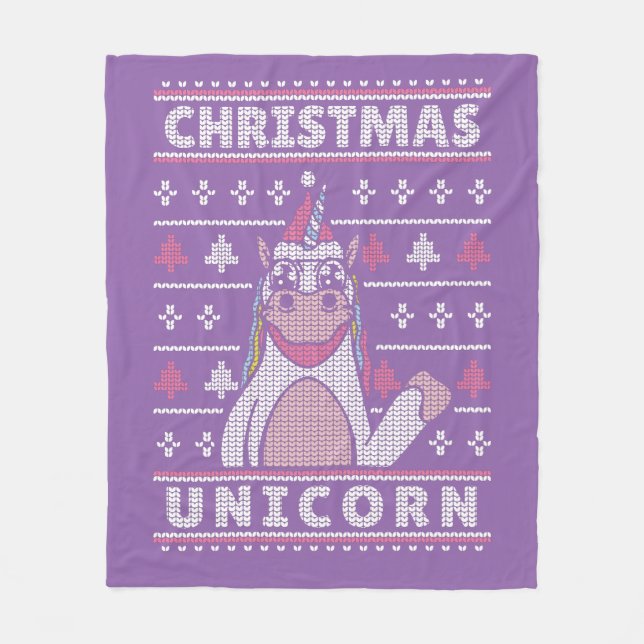 Cobertor De Velo santa claus unicorle natorma (Frente)