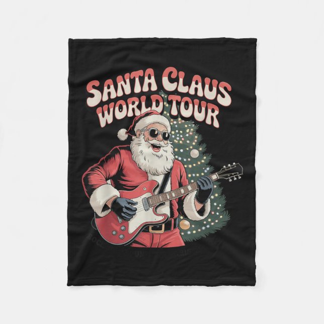 Cobertor De Velo Santa Claus World Tour Rocking Around The Christma (Frente)