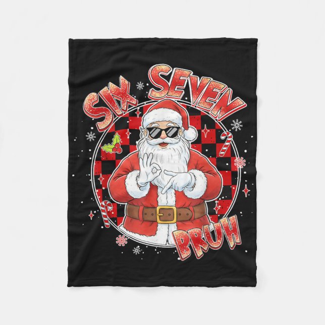 Cobertor De Velo Santa Doente Sete Bruh 67 Seis Sete Meme Tendência (Frente)