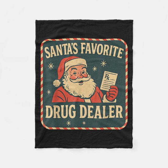 Cobertor De Velo Santa Favorite Drug Er Christmas Pharmacist Health (Frente)
