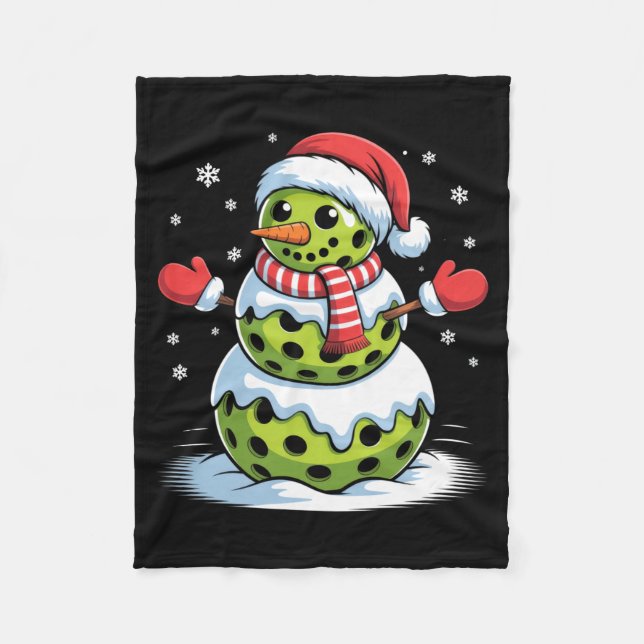Cobertor De Velo Santa Hat Ckleball Snowman Christmas Men Women Kid (Frente)