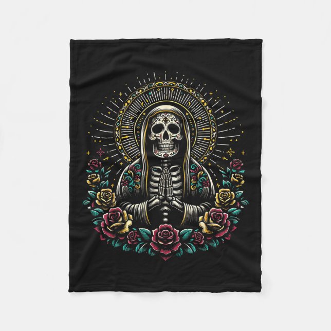 Cobertor De Velo Santa Muerte Perdoe-me (Frente)