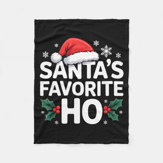 Cobertor De Velo Santa's Favorite Ho Tee Funny Christmas Graphic  (Frente)