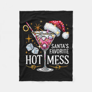 Cobertor De Velo Santa's Favorite Hot Mess Long Sleeve 