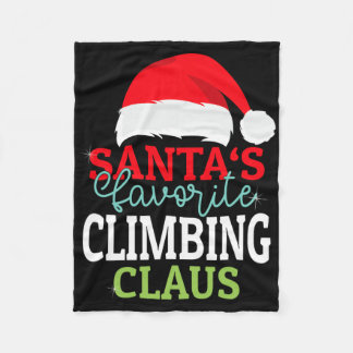 Cobertor De Velo Santa's Favorite Xmas Climbing Christmas Claus Pjs