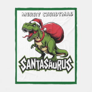 Cobertor De Velo Santasaurus Natalino Dinossauro Engraçado