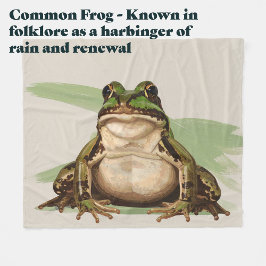 Cobertor De Velo Sapo Comum Britânico | Arte da Natureza Goblincore