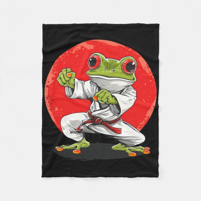 Cobertor De Velo Sapo de Karatê Artes Marciais Sapo de Judô Sapo de (Frente)