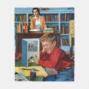 Cobertor De Velo Sapo na Biblioteca