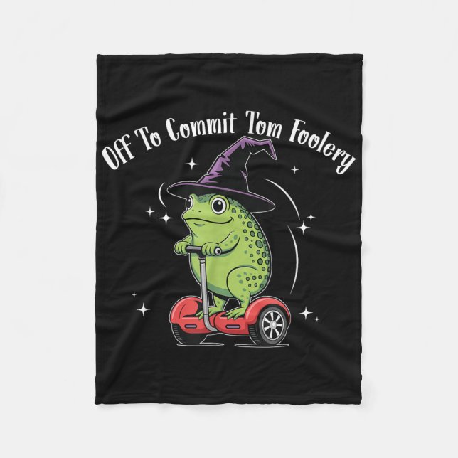 Cobertor De Velo Sapo Whimsical Para Cometer O Tom Foolery Para (Frente)