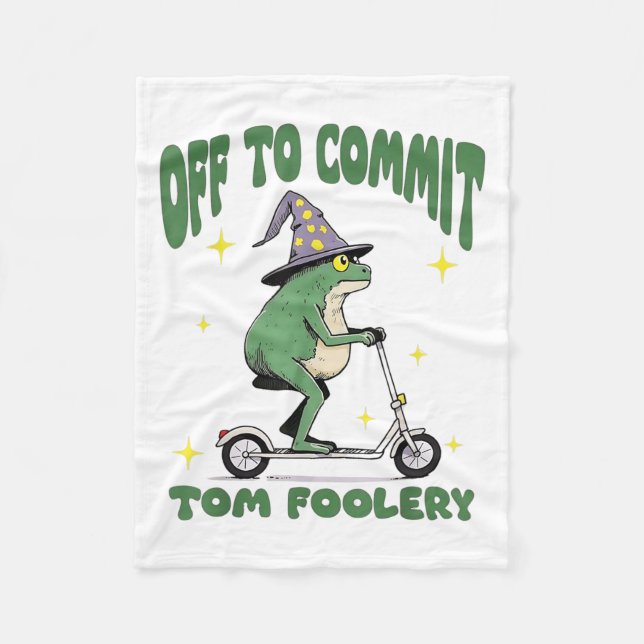 Cobertor De Velo Sapo Whimsical Para Cometer O Tom Foolery Para (Frente)