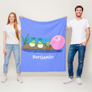 Cobertor De Velo sapos engraçados bonitos ilustram desenhos animad