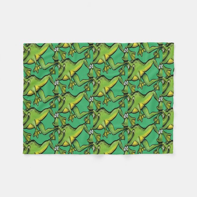 Cobertor De Velo Sapos Fleece Blanket (Frente (Horizontal))
