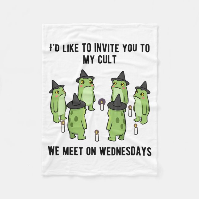 Cobertor De Velo Sarcastic Frog Meme Funny Amphibian Cult Men And W (Frente)