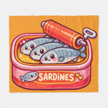 Sardinhas de desenho animado fofas